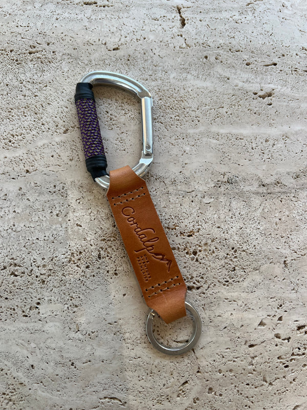Keychain with leather
