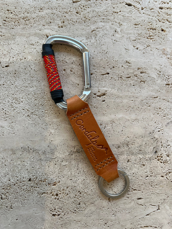 Keychain with leather