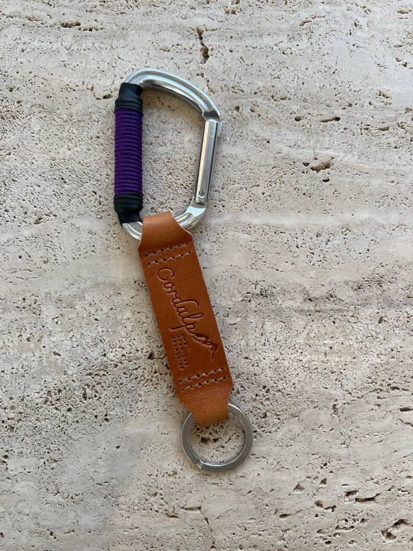 Keychain with leather