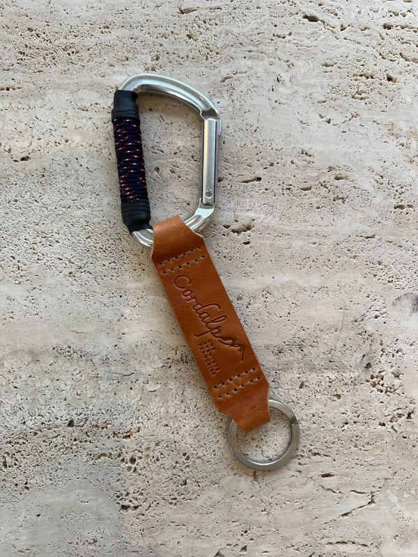 Keychain with leather