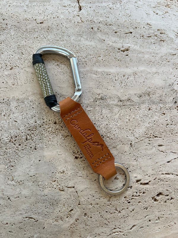 Keychain with leather