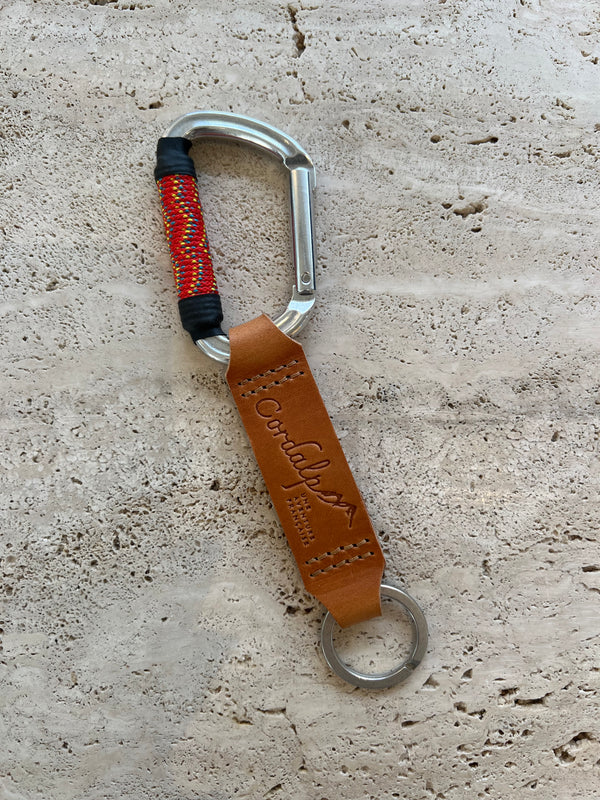 Keychain with leather