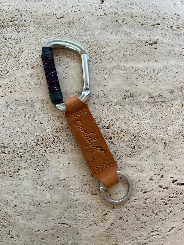 Keychain with leather