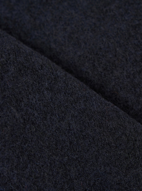 Navy wool fleece cardigan