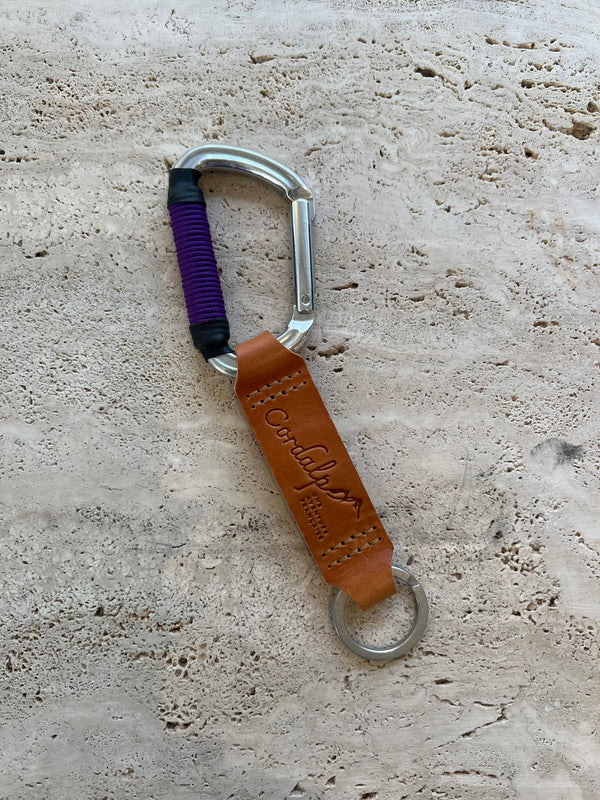 Keychain with leather