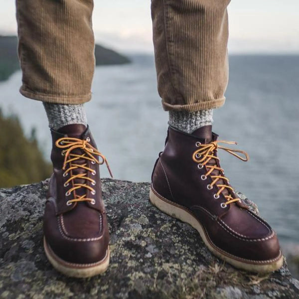 Red wing moc-toe brown