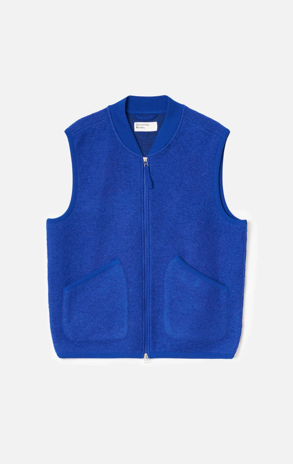 Blue wool fleece zipcoat