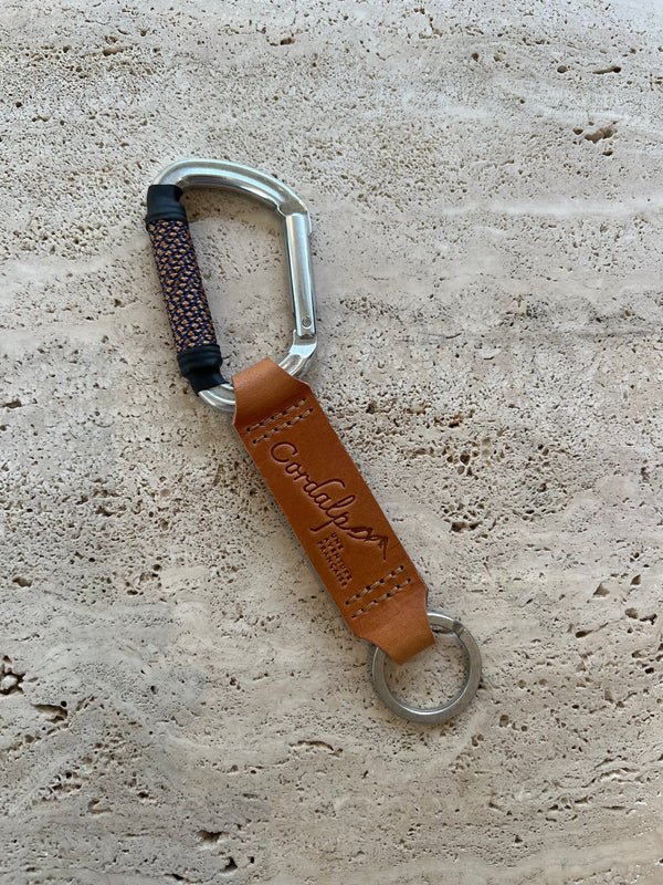 Keychain with leather