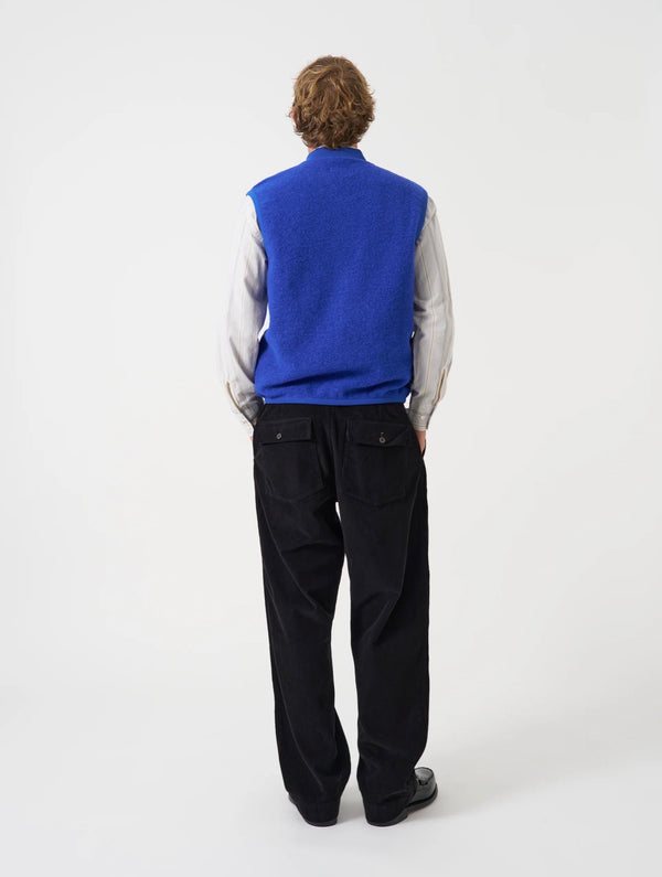 Blue wool fleece zipcoat