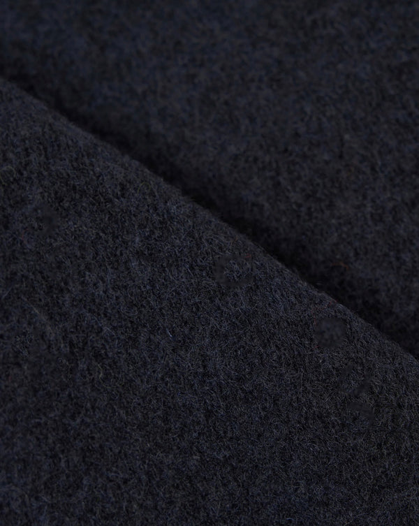 Navy wool fleece zip waistcoat