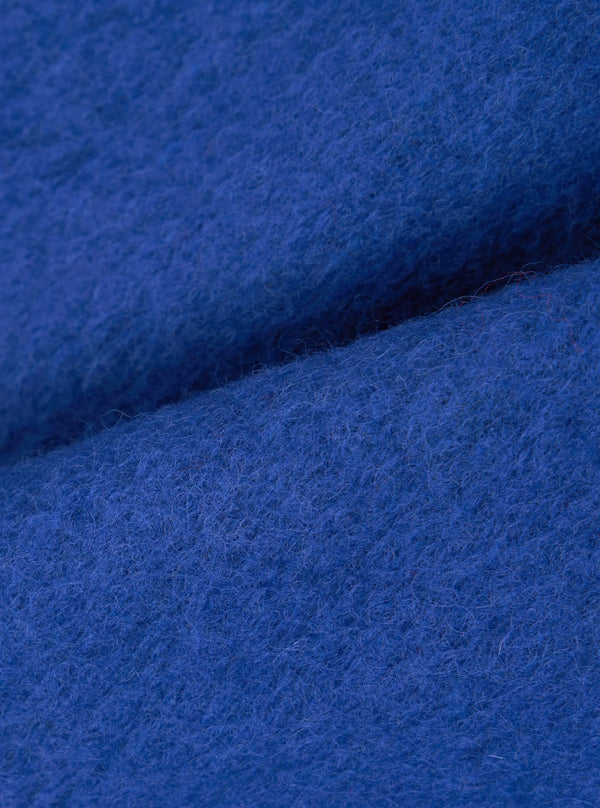 Blue wool fleece zipcoat