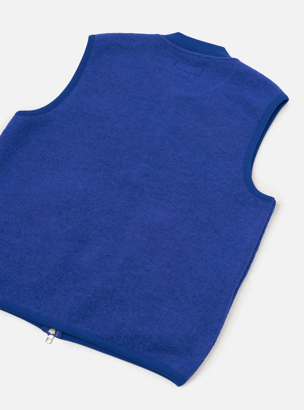 Blue wool fleece zipcoat