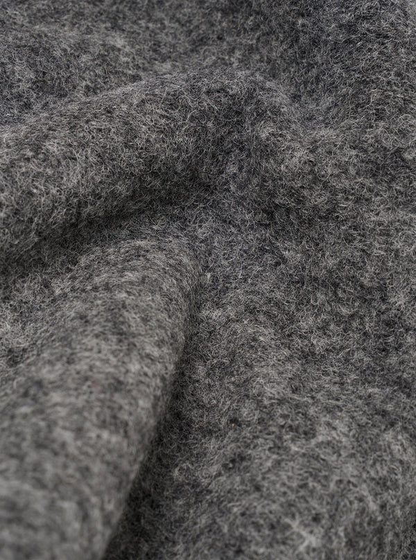Grey marl wool fleece cardigan