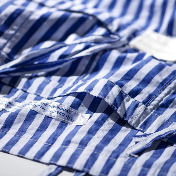 shirt fabric folding laundry basket / blue stripe