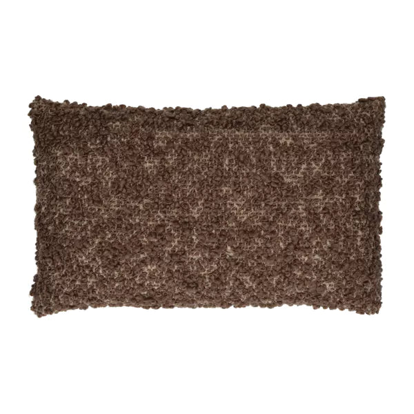 boucle cushion brown