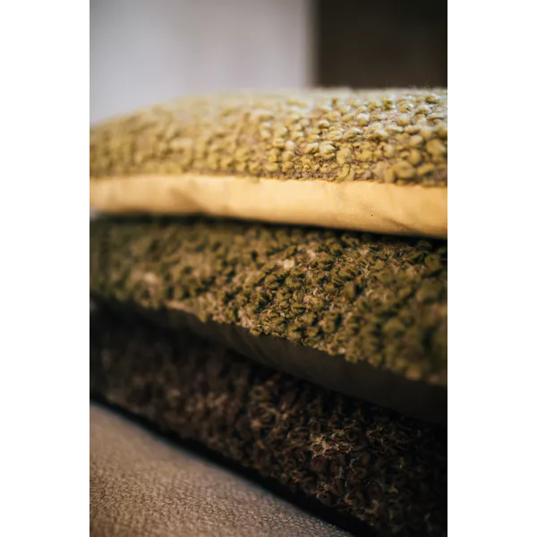 boucle cushion brown