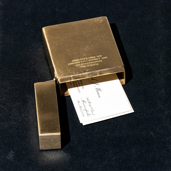 brass playing card case