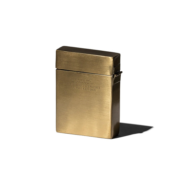 brass playing card case