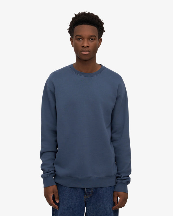 Classic Organic Crew - petrol blue