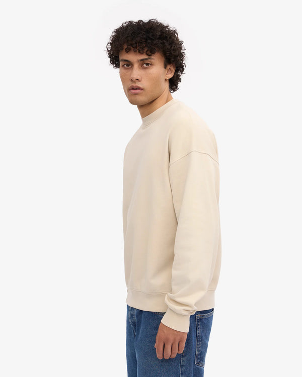 Organic Oversized Crew - ivory white