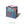 recycled plastic bag stripes square red/blue